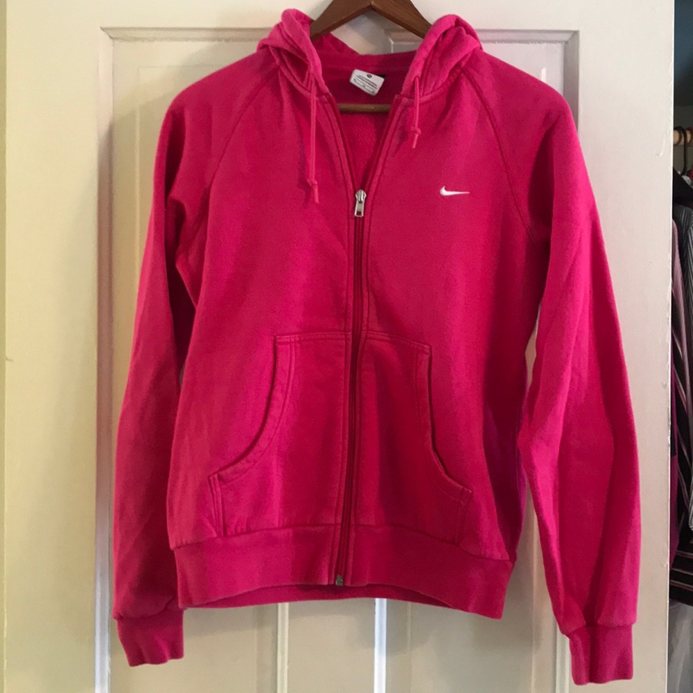 Hot Pink Nike Full ZIP Hooded Sweatshirt